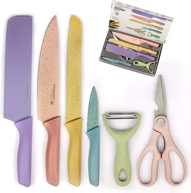 Set de Cuchillos de Cocina Coloridos